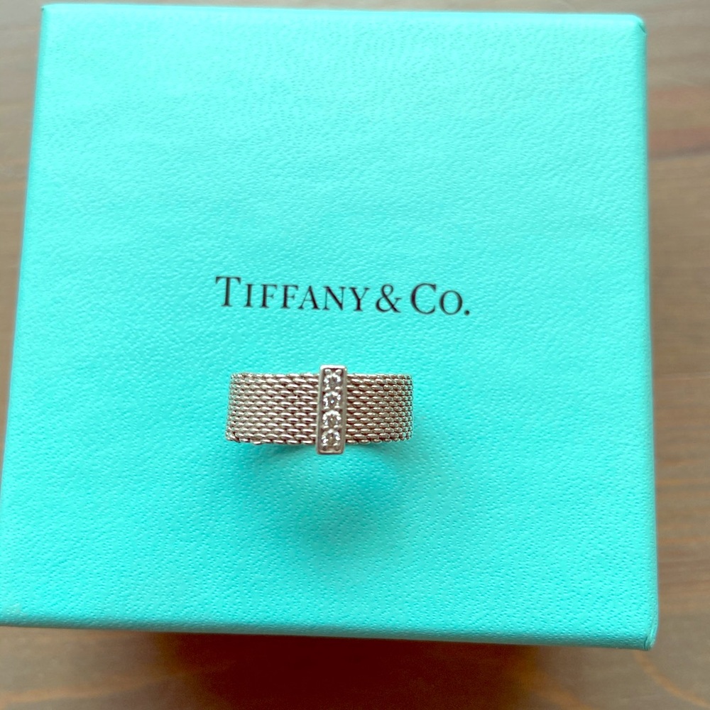 Authentic Tiffany & Co. Retired Somerset Ring With Diamonds